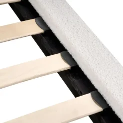 Beliani MELLE - Tweepersoonsbed - Gebroken wit - 140 x 200 cm - Bouclé