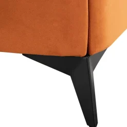 Beliani MELLE - Tweepersoonsbed - Oranje - 180 x 200 cm - Fluweel