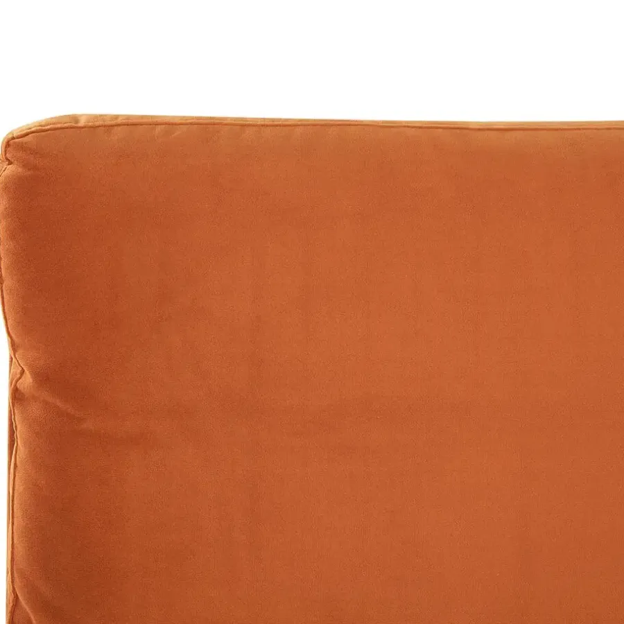 Beliani MELLE - Tweepersoonsbed - Oranje - 160 x 200 cm - Fluweel