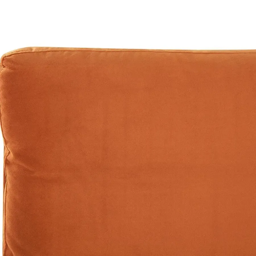 Beliani MELLE - Tweepersoonsbed - Oranje - 160 x 200 cm - Fluweel