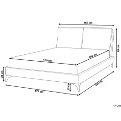 Beliani MELLE - Tweepersoonsbed - Oranje - 160 x 200 cm - Fluweel