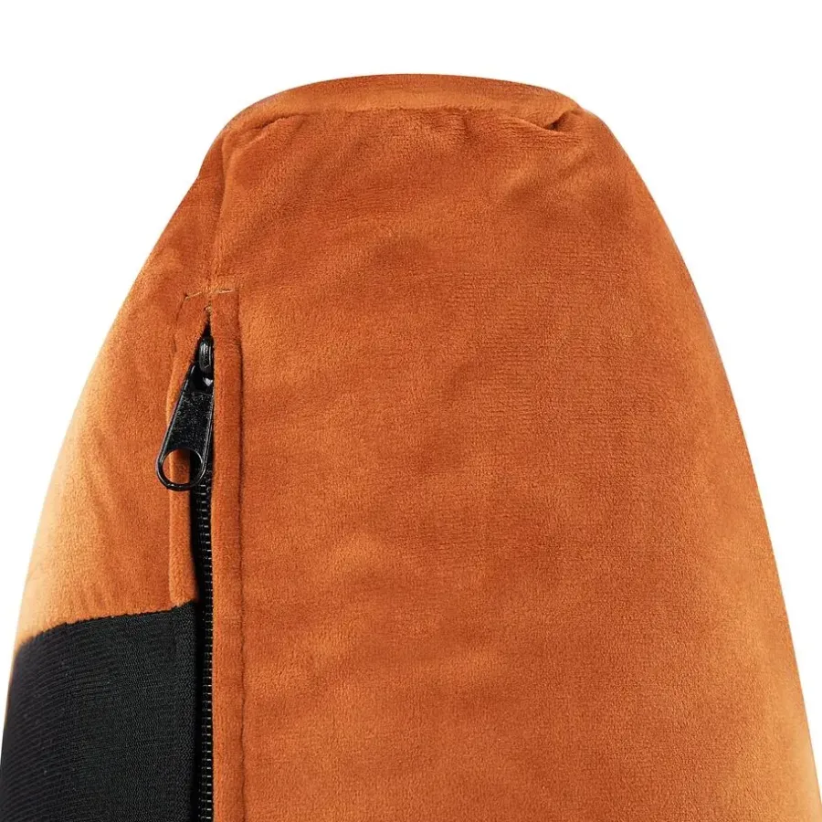 Beliani MELLE - Tweepersoonsbed - Oranje - 160 x 200 cm - Fluweel