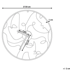 Beliani MENTON - Wandklok - Zwart - Ijzer