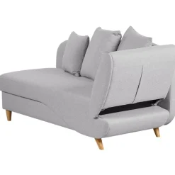 Beliani MERI II - Chaise longue - Lichtgrijs - Rechterzijde - Fluweel