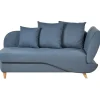 Beliani MERI II - Chaise longue met opbergruimte - Blauw - Rechts - Fluweel