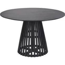 Ronde Eettafels-Beliani MESILLA - Ronde eettafel - Zwart - 120 cm - Acaciahout