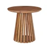 Beliani MESILLA - Ronde salontafel - Donkerhout - Acaciahout