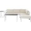 Loungesets|Loungesets-Beliani MESSINA - Loungeset voor 5 - Beige - Aluminium