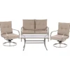 Leen Bakker MESTRINO - Loungeset 4-zits - Beige - Staal