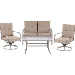 Leen Bakker MESTRINO - Loungeset 4-zits - Beige - Staal