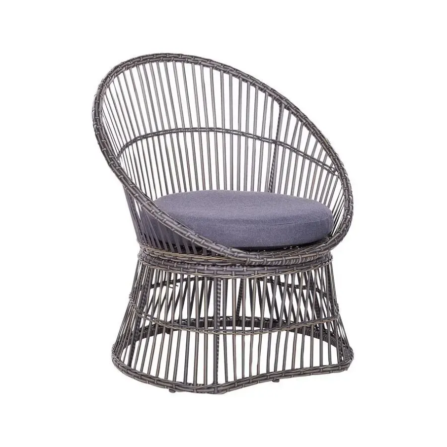 Beliani MESYNA - Bistro set - Taupe - PE rotan