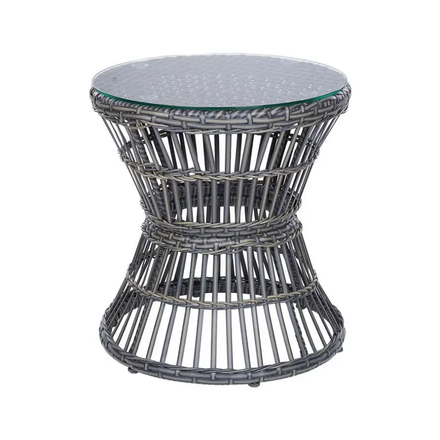 Beliani MESYNA - Bistro set - Taupe - PE rotan