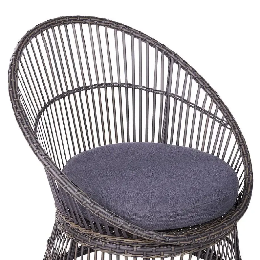 Beliani MESYNA - Bistro set - Taupe - PE rotan