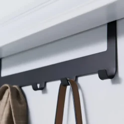 Kapstokken-ACAZA Metalen Deurkapstok Deurhanger Kapstok voor Handdoek en Kleding, Metaal, Zwart