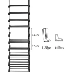 Kledingopbergers-Merkloos Metalen Schoenenrek met 10 Planken, Standplank, Multifunctioneel