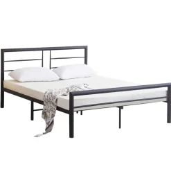 Emob Exclusive Metalen tweepersoonsbed Dixon - 140x200cm - mat zwart