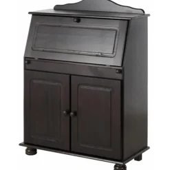 Loft24 Mette - Bureau met 2 bruine grenen deuren