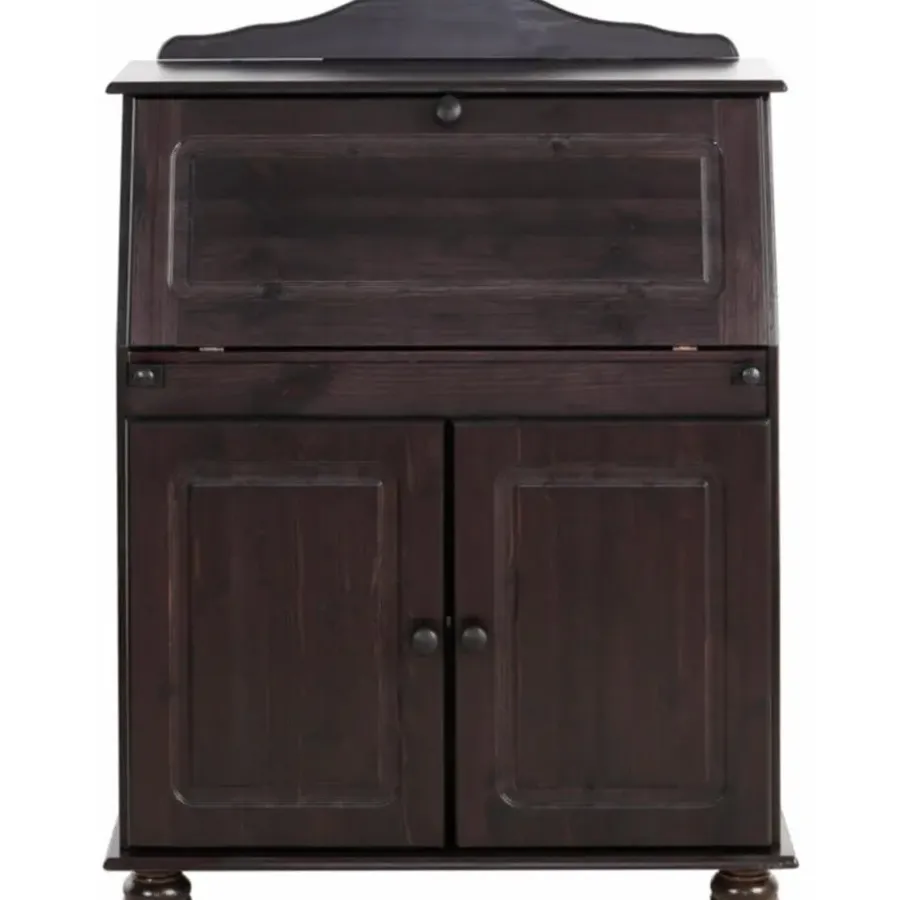 Loft24 Mette - Bureau met 2 bruine grenen deuren