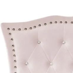 1-Persoons Bedden-Beliani METZ - Eenpersoonsbed - Roze - 90 x 200 cm - Fluweel