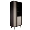 Boekenkasten|Boekenkasten-Meubella - Antigo - Boekenkast - Beige/Antraciet - 83x43x195 cm