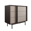 Meubella - Antigo - Ladekast met 3 lades - Beige/Antraciet - 93x43x87 cm
