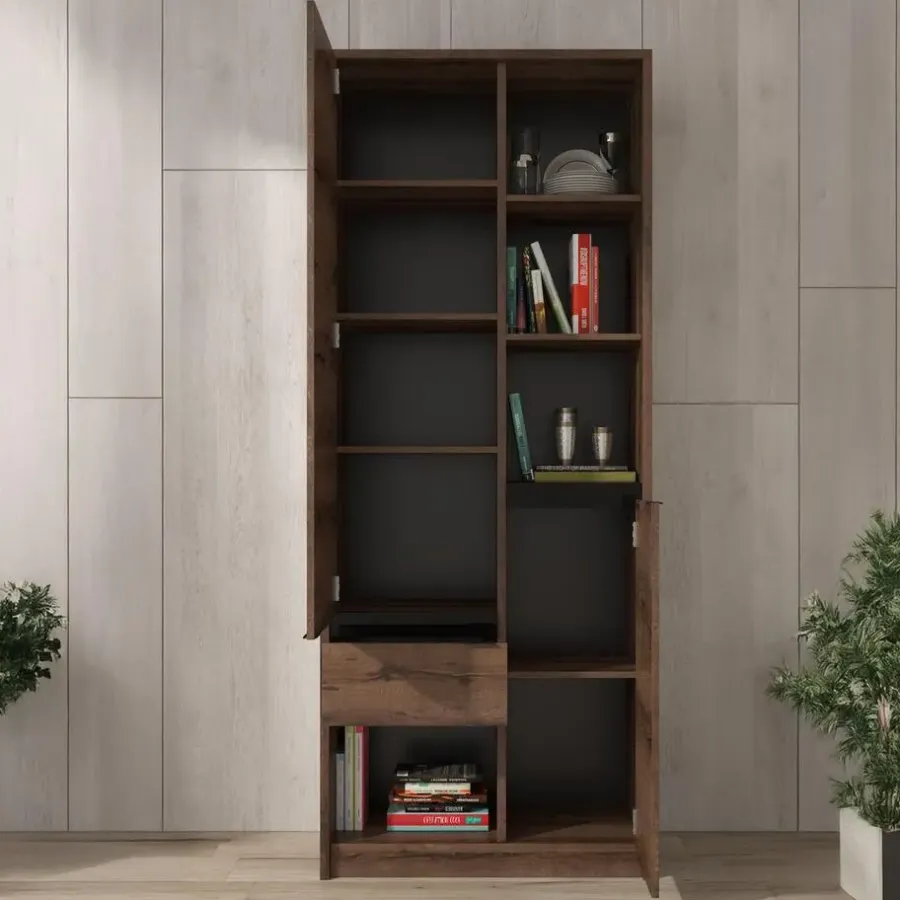 Meubella - Boekenkast Diplo - Eiken - 80 cm