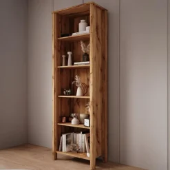 Boekenkasten|Boekenkasten-Meubella - Boekenkast Isaac 1 - Eiken - 66 cm