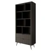 Boekenkasten|Boekenkasten-Meubella - Boekenkast Lima - Zwart - 88 cm