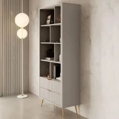 Boekenkasten|Boekenkasten-Meubella - Boekenkast Lima - Beige - 88 cm