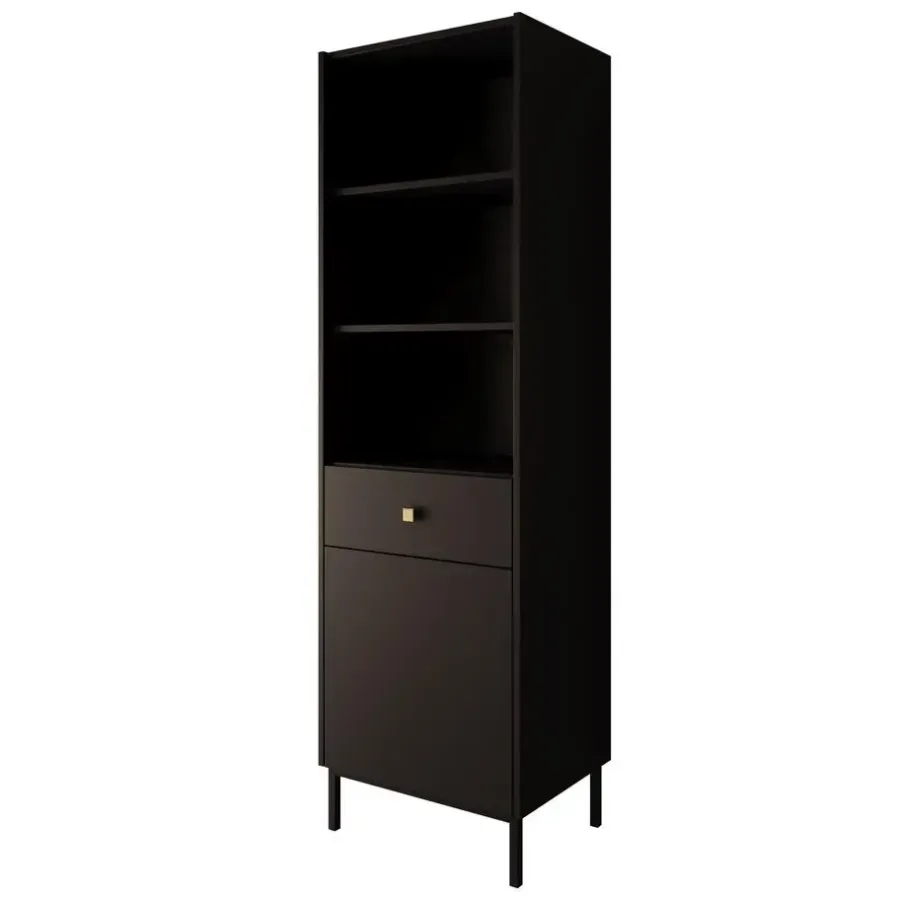 Meubella - Boekenkast Norment - Zwart - 54 cm