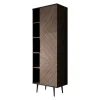 Boekenkasten|Boekenkasten-Meubella - Boekenkast Pedro - Donker eiken - Zwart eiken - 70 cm