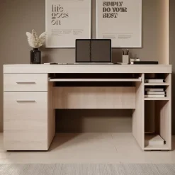 Meubella - Bureau Acta - Eiken - 145 cm