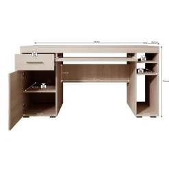 Meubella - Bureau Acta - Eiken - 145 cm
