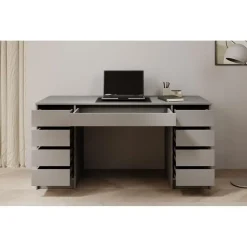 Bureaus-Meubella - Bureau Avio 2 - Antraciet - 154 cm