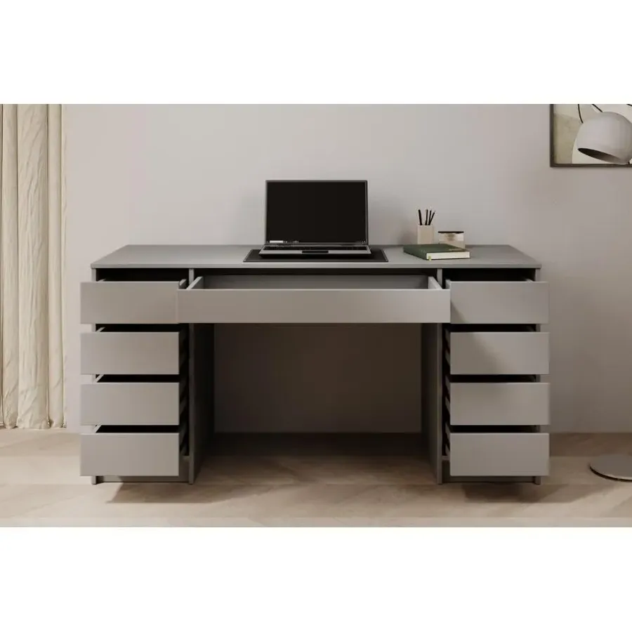 Bureaus-Meubella - Bureau Avio 2 - Antraciet - 154 cm