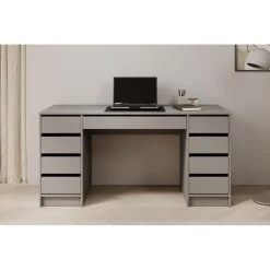 Bureaus-Meubella - Bureau Avio 2 - Antraciet - 154 cm