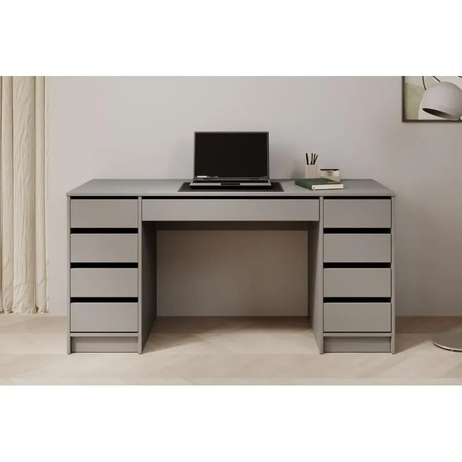 Bureaus-Meubella - Bureau Avio 2 - Antraciet - 154 cm