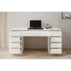 Meubella - Bureau Avio 2 - Wit - 154 cm