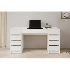 Meubella - Bureau Avio 2 - Wit - 154 cm