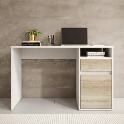 Bureaus-Meubella - Bureau Babot - Wit 2 - 120 cm