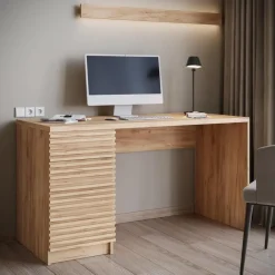 Meubella - Bureau Bergamo - Eiken - 140 cm
