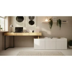 Meubella - Bureau Floren - Eiken - 3 lades