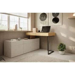 Meubella - Bureau Floren - Eiken - 2 lades