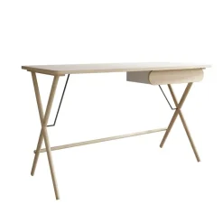 Bureaus-Meubella - Bureau Moron - Licht eiken - 135 cm