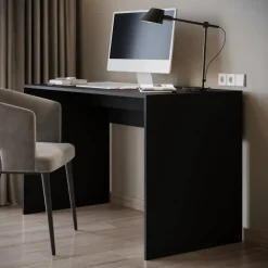 Bureaus-Meubella - Bureau Nyon - Zwart - 120 cm