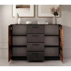 Dressoirs-Meubella - Dressoir Bellini - Grijs - 120 cm