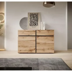 Dressoirs-Meubella - Dressoir Cainan - Eiken - 119 cm