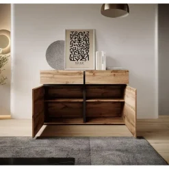 Dressoirs-Meubella - Dressoir Cainan - Eiken - 119 cm