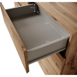 Dressoirs-Meubella - Dressoir Cainan - Eiken - 119 cm