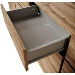Dressoirs-Meubella - Dressoir Cainan - Eiken - 225 cm